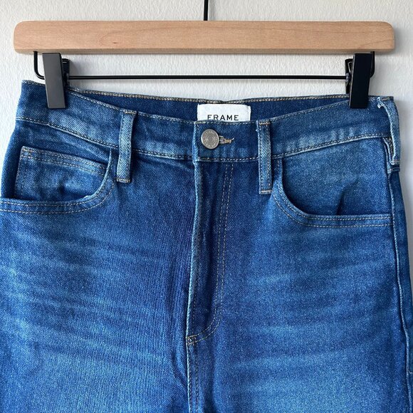 FRAME High N’ Tight Taper Jeans Jericho Denim Size 26 Womens - Picture 4 of 10